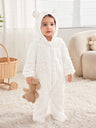 SnuggleCub™ Fleece Hooded Footie Romper | Warm Cartoon-Print for Newborn Boys & Girls-TotsCove