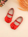 1 Pair Girls' Floral Casual Flat Shoes – Comfy & Versatile for All Seasons-TotsCove
