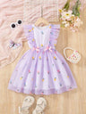 Baby Girl Sleeveless Princess Dress – Floral Embroidery & Soft Mesh Tulle-TotsCove