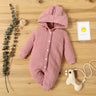 Baby Girl Hooded Long Sleeve Romper-TotsCove