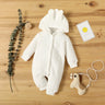 Baby Girl Hooded Long Sleeve Romper-TotsCove