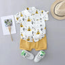 Children's Summer Cotton Shirt and Shorts Set - 2pc with Fun Triangle Print-TotsCove