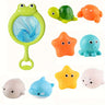 AquaGlow™ No-Hole Light-Up Bath Toys – Floating Sea Animal Set-TotsCove